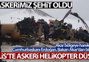 Bitlis’te askeri helikopter düştü: 11 askerimiz şehit oldu